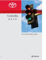 Preview for 1 page of Toyota tundra 2016 Quick Reference Manual