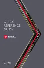 Предварительный просмотр 1 страницы Toyota Tundra 2020 Quick Reference Manual