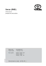 Toyota Verso 2011 Installation Instructions Manual preview