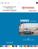 Preview for 1 page of Toyota Yaris Liftback 2007 Pocket Reference Manual