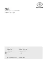 Preview for 1 page of Toyota ZVW40Series Installation Instructions Manual