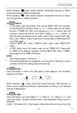 Preview for 20 page of Toyotomi CTG-228BRM User Manual