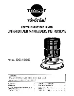 Toyotomi DC-100C Operation And Maintenance Instructions preview