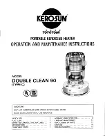 Toyotomi Double Clean 90 Operation And Maintenance Instructions предпросмотр