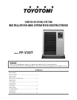 Toyotomi FF-V30T Installation And Operation Instructions Manual предпросмотр