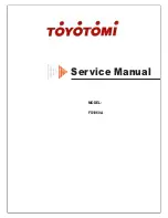 Toyotomi FS1060A Service Manual preview