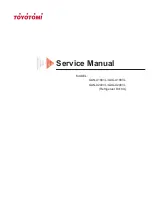 Preview for 1 page of Toyotomi GAG-A180VL Service Manual