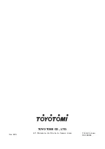 Preview for 20 page of Toyotomi KS-47B Operation And Maintenance Instructions