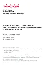 Preview for 1 page of Toyotomi KTG22-18R32 User Manual