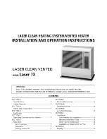 Preview for 1 page of Toyotomi Laser 73 Installation And Operation Instructions Manual