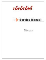 Preview for 1 page of Toyotomi MTG A371DV Service Manual