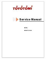 Toyotomi MTN-MTG 256DV Service Manual preview