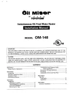 Preview for 1 page of Toyotomi Oil Miser OM-148 (Type D) Installation Manual