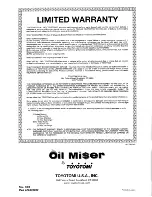 Предварительный просмотр 31 страницы Toyotomi Oil Miser OM-22 Installation And Operation Instructions Manual