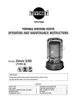 Toyotomi Omni 230 Type B User Manual предпросмотр