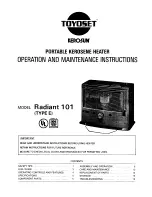 Preview for 1 page of Toyotomi Radiant 101 User Manual