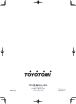 Preview for 16 page of Toyotomi RCA-37 Operation And Maintenance Instructions