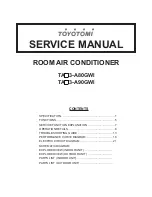 Preview for 1 page of Toyotomi TA3-A80GWI Service Manual