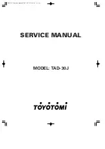 Toyotomi TAD-30J Service Manual preview