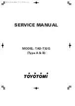 Toyotomi TAD-T32G Service Manual preview