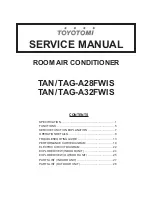 Toyotomi TAG-A28FWIS Service Manual preview