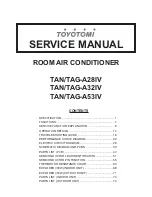 Toyotomi TAG-A28IV Service Manual preview