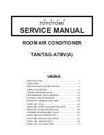 Toyotomi TAG-A70IV Service Manual preview