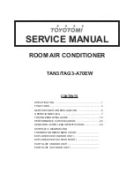 Preview for 1 page of Toyotomi TAG3-A70EW Service Manual