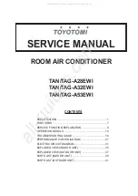 Toyotomi TAN/TAG-A28EWI Service Manual preview