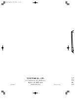 Предварительный просмотр 8 страницы Toyotomi TD-Z110 Operating Manual