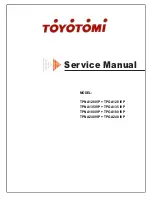 Preview for 1 page of Toyotomi TPG A128 IVP Service Manual