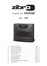 Preview for 1 page of Toyotomi Zibro LC-150 Operating Manual