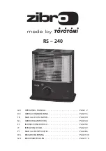 Preview for 1 page of Toyotomi Zibro RS-240 Operating Manual