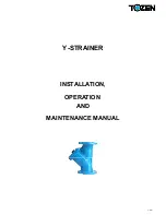 tozen Y-STRAINER Installation, Operation And Maintenance Manual предпросмотр