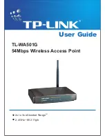 Preview for 1 page of TP-Link 54Mbps Wireless Access Point TL-WA501G User Manual