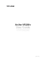 Предварительный просмотр 1 страницы TP-Link Archer VR200v User Manual