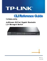 Preview for 1 page of TP-Link JetStream T2700G-28TQ Cli Reference Manual