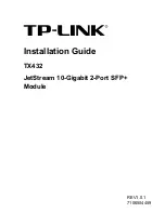 Preview for 1 page of TP-Link JetStream TX432 Installation Manual