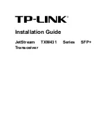 TP-Link JetStream TXM431 Series SFP+ Installation Manual preview