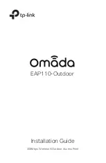 Preview for 1 page of TP-Link omada EAP110-Outdoor Installation Manual