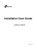 Предварительный просмотр 1 страницы TP-Link P1200-08 Installation & User Manual