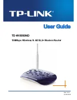 Предварительный просмотр 1 страницы TP-Link TD-W8950ND User Manual