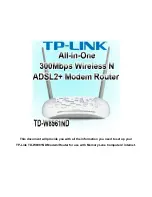 Preview for 1 page of TP-Link TD-W8961ND Operation Manual