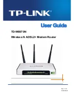 Preview for 1 page of TP-Link TD-W8970N User Manual