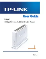 Preview for 1 page of TP-Link TD854W User Manual