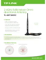 Предварительный просмотр 1 страницы TP-Link TL-ANT2405C Specifications