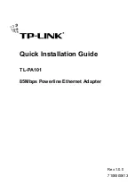 TP-Link TL-PA101 Quick Installation Manual предпросмотр