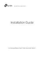 Preview for 1 page of TP-Link TL-SG1008PE Installation Manual