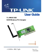 Предварительный просмотр 1 страницы TP-Link TL-WN353GD User Manual