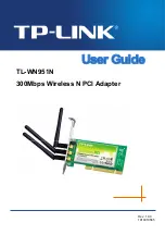 Preview for 1 page of TP-Link TL-WN951N - IEEE 802.11b/g 802.11n Draft 2.0 PCI Wireless Adapter User Manual